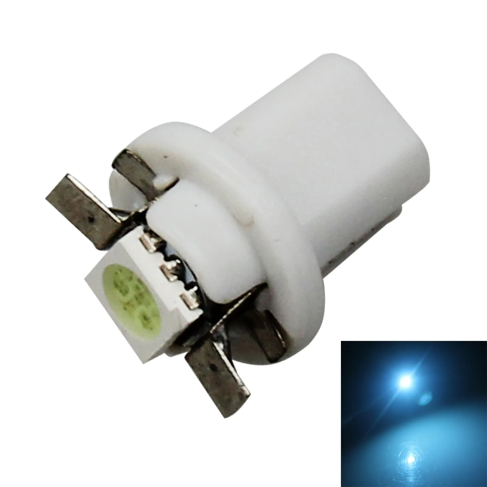 

1x Ice Blue RV B8.5D NEO Dash Twist Socket HVAC Blub Cluster Lamp 1 Emitters 5050 SMD LED BAX10d Z20913