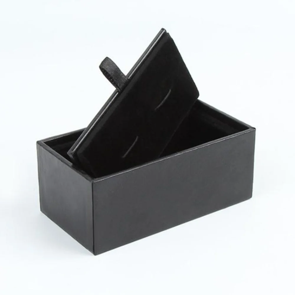 

Black Paperboard Cufflinks Tie Clips Boxes High Quality Matte Paper Men's Jewelry Boxes Cuff Links Box Wholesale 300 Pcs