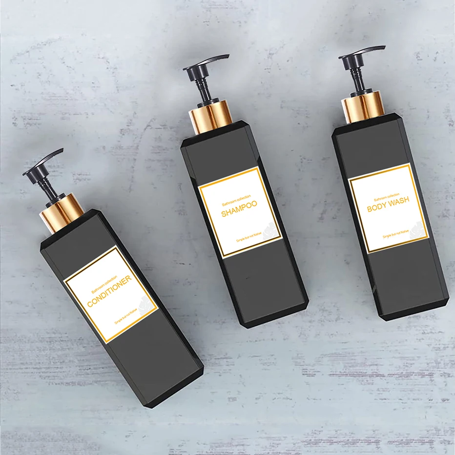 Пластиковые бутылки для шампуня кондиционера душа ванной комнаты дозатор 500 мл/16