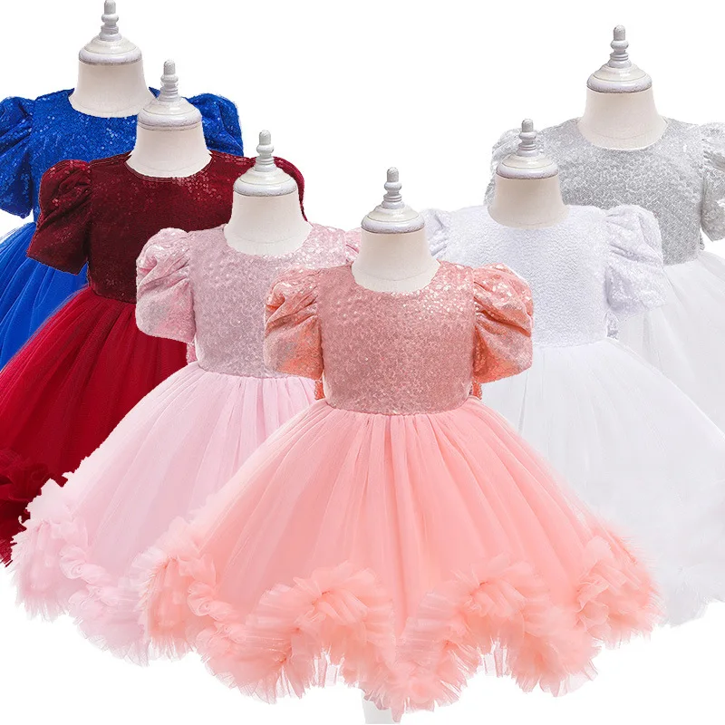 

Kids Dress for Girls Summer Dresses for Party Clothing Princess Bow Dress Children Prom Ball Gown Flower Girl 3 Months-6 Years