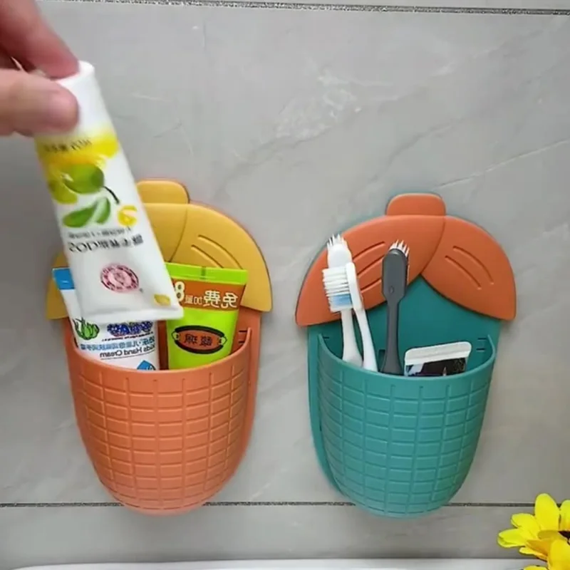 

Corn Storage Rack Toothbrush Rack Wall Mounted Perforated Free Storage Box for Bathroom Toilet and Kitchen Accessories