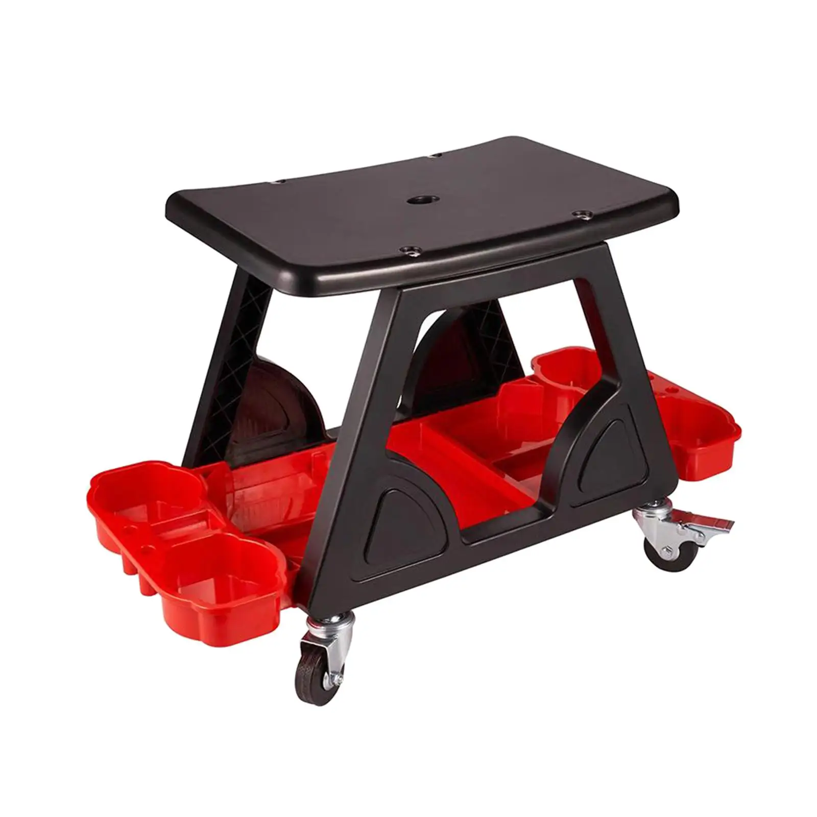 Garage Shop Stool Creeper Car Detailing Stool Auto Work Repair Durable with Tool Storage Tray Roller Seat Mechanic Creeper Seat images - 6