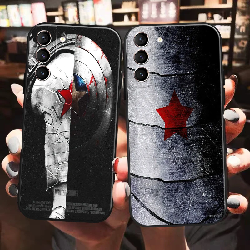 

Captain America Winter Soldier For Samsung Galaxy S22 Ultra S21 S20 FE Plus Ultra 5G S10 Lite S10E Plus 5G Phone Case Cases