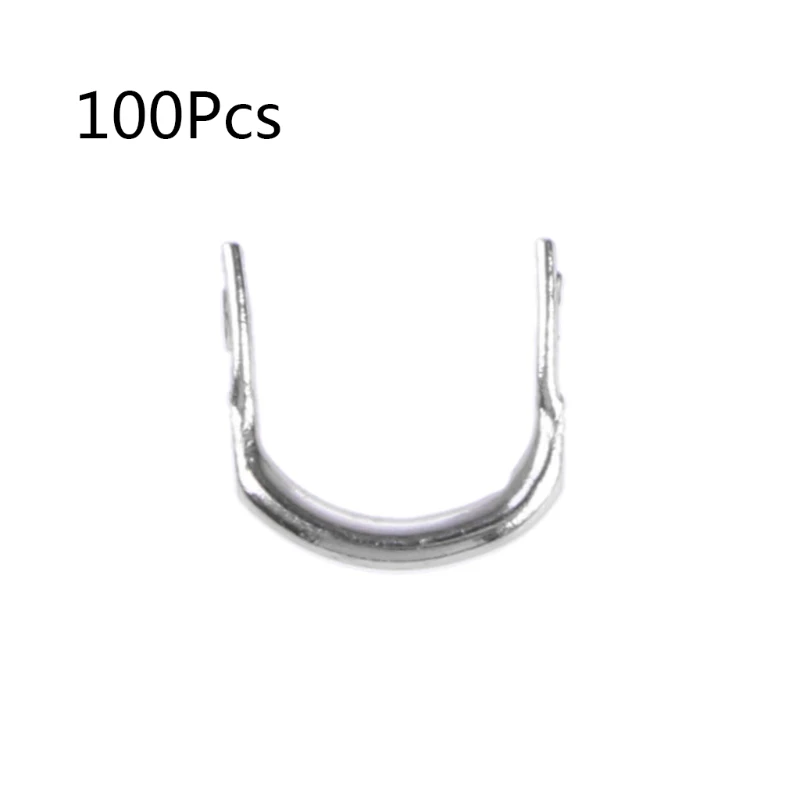 

100pcs Fishing Shaped Ring Baits Lure Tool Stainless Steel Accessories Tackle