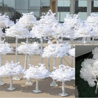 white artificial ginkgo biloba leaves white wedding props stage background decoration flower backdrop event decoration