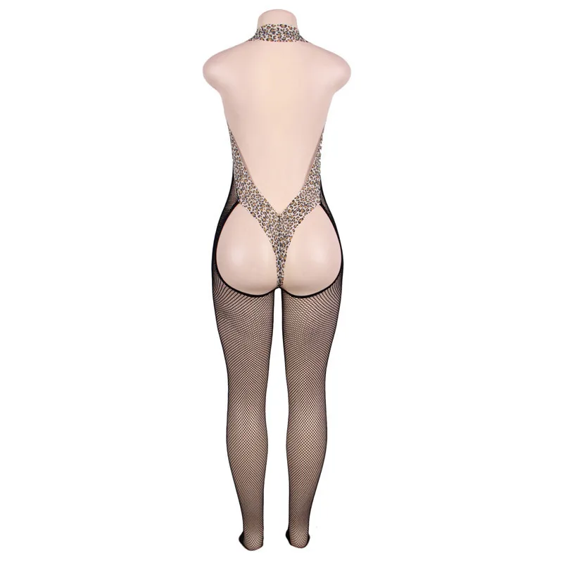 Сексуальное прозрачное бесшовное Сетчатое боди с открытой ягодицей и