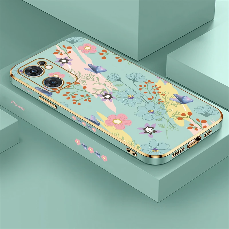 Чехол-накладка с рисунком цветов для OPPO Find X5 Lite X3 X2 NEO F11 F5 F7 F9 F17 Pro F15 F19 F23 F21 F1S