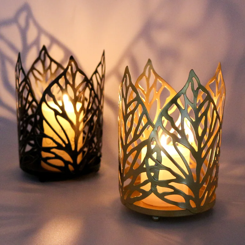 

Craft Metal Candlestick Tray Flower Stand Table Tea Light Gold Wedding Candle Holders Vintage Decoration Salon Home Decoration