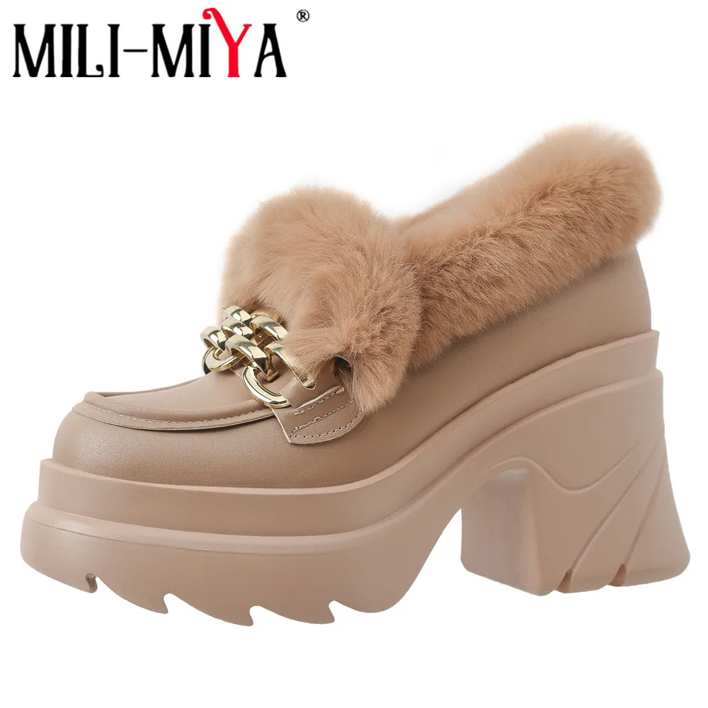 

Женские туфли-лодочки из бычьей кожи на платформе и каблуке