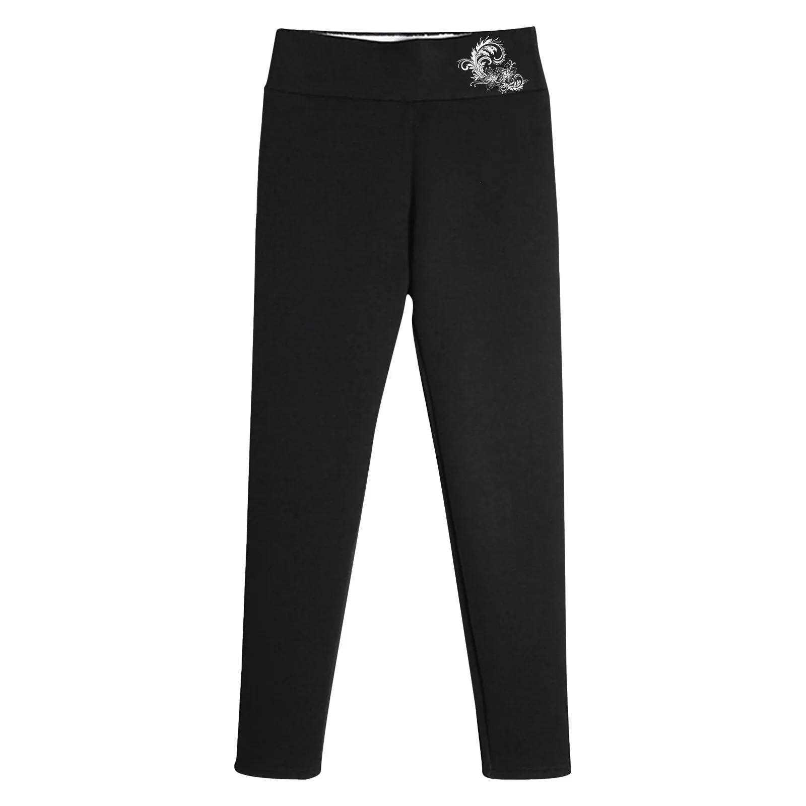 Thick Leggings Women For Winter Plus Velvet Thick Lamb Fleece Leggings Women'S Autumn And Winter Printed High Waist Warm Pants