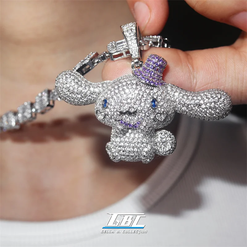 

Sanrio Melody Pendant Necklace Hello Kitty Diamond Sparkling Gift Jade Cinnamon Dog Hanging Valentine'S Day Gift