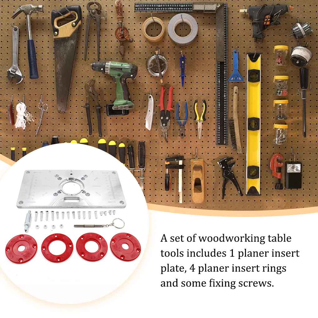 

Router Table Insert Plate Professional Removable Scaled Trimming Machine Engraving Woodworking Bench Plates