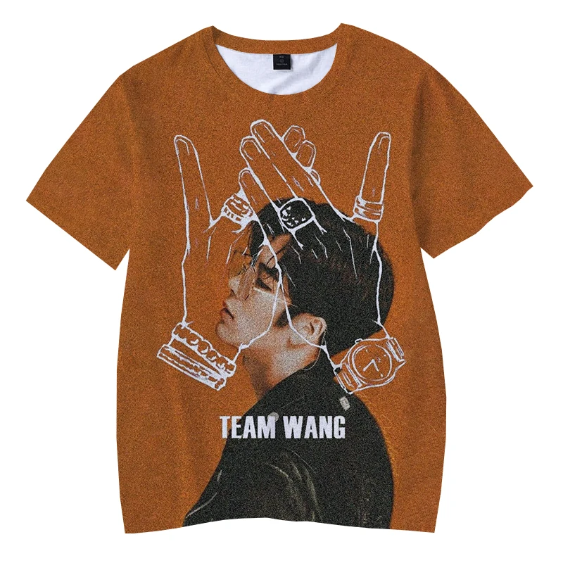 

Men's and Women's 3d Print Newest Jackson Wang T-shirt Round Neck Casual T-shirt Kpop GOT7 Fashion Oversized Street Fan Tops