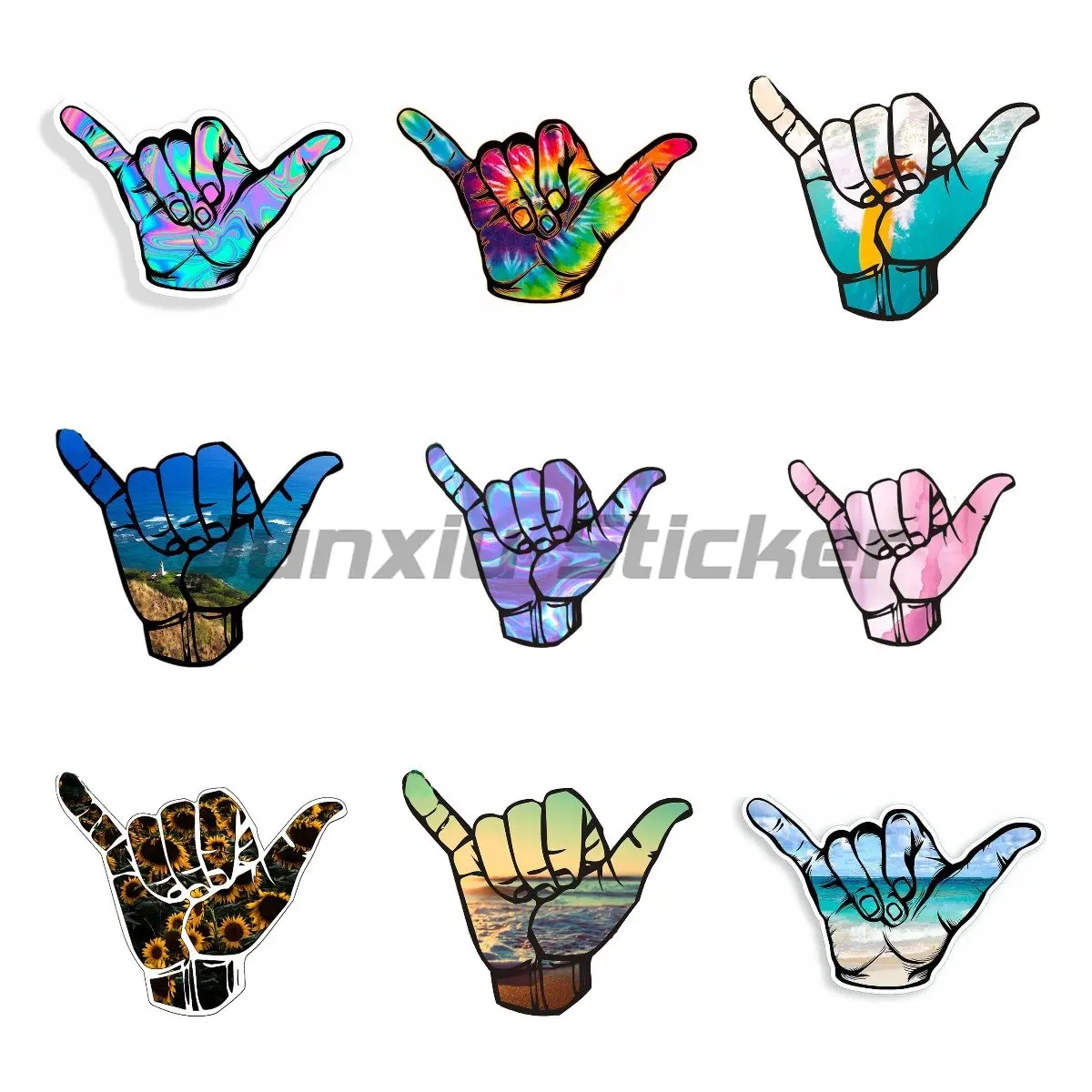 

Beach Hang Loose Surf Hawaii Anime Funny Car Stickers Vinyl JDM Trunk Truck Graphics Car Accessories