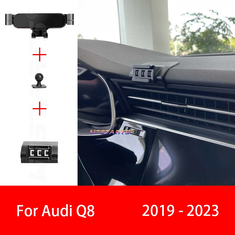

Автомобильный держатель для телефона с GPS-навигацией для Audi Q8 4MN 2019-2023, регулируемый вращающийся держатель для телефона, базовые аксессуары для интерьера автомобиля