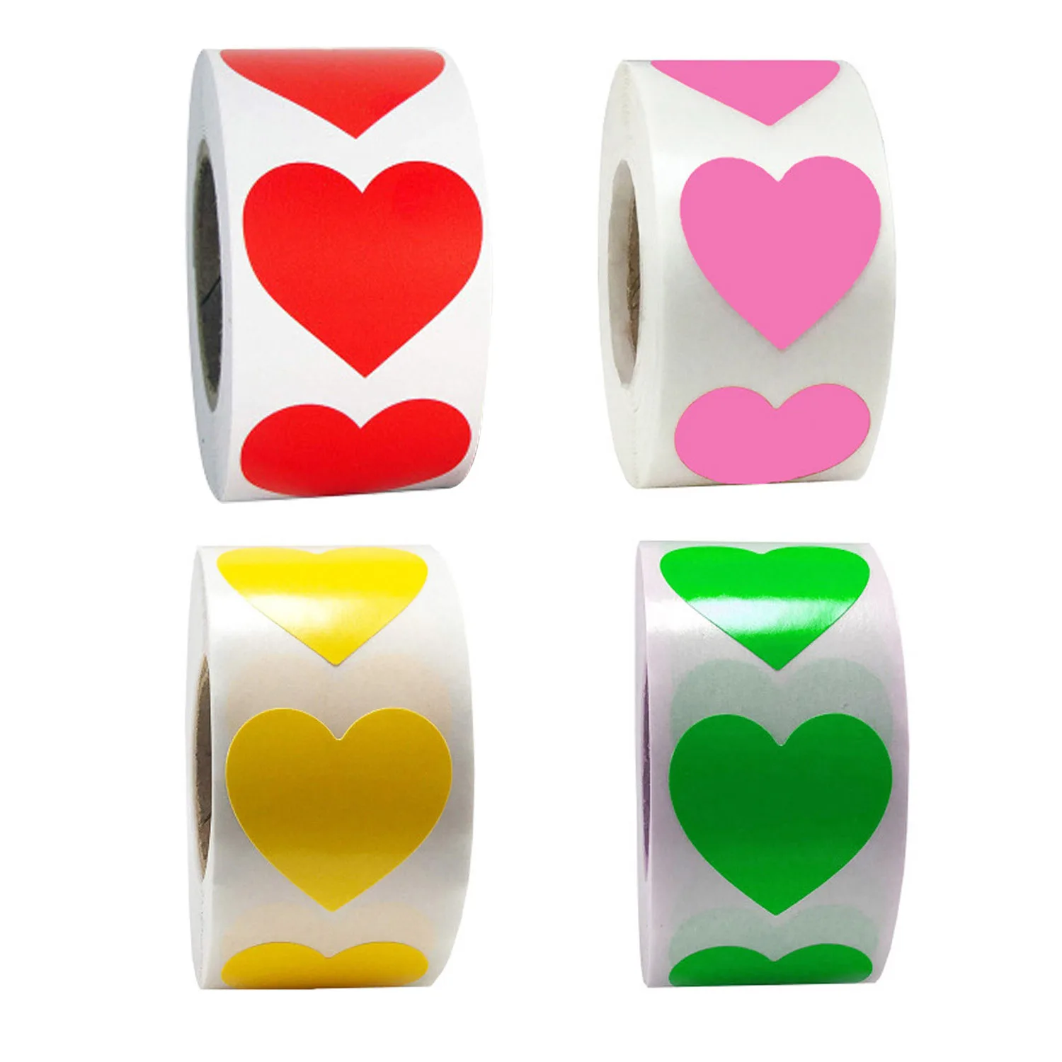 

UU Gift 50-500 Pieces of Love Heart Red Green Pink Reward Stickers Awesome 8 Patterns Bonus Classroom Teacher Supplies Kids DIY