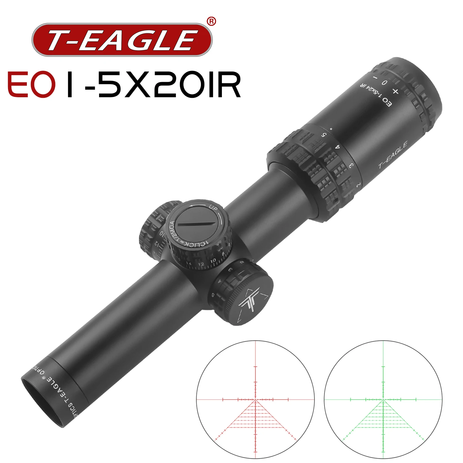 

Флуоресцентный оптический прицел для охотничьей винтовки T-EAGLE EO 1-5X20, оптический коллиматор, пневматический пистолет для страйкбола, PCP приц...