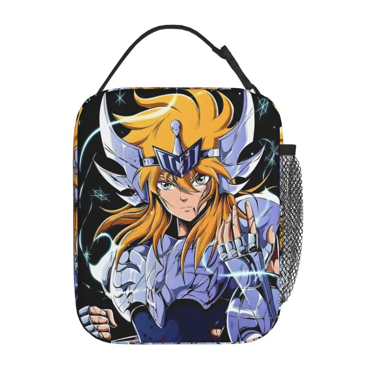 Фото Термоизолированные сумки для обеда Saint Seiya, многоразовые сумки-тоут для обеда с изображением лебедя, бронзового цвета, для школы, офиса, улицы, многофункциональный контейнер для еды №1