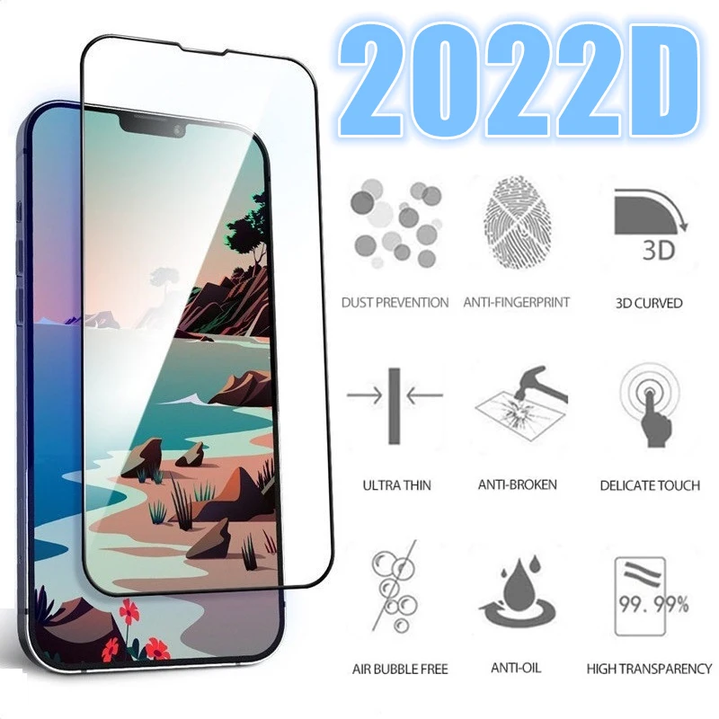

Закаленное стекло с полным покрытием для IPhone 13, 11, 14 Pro Max, 12 Mini, XR, X, XS, SE, Защитная пленка для экрана для IPhone 7, 8 Plus, 6S, пленка, 3 шт.