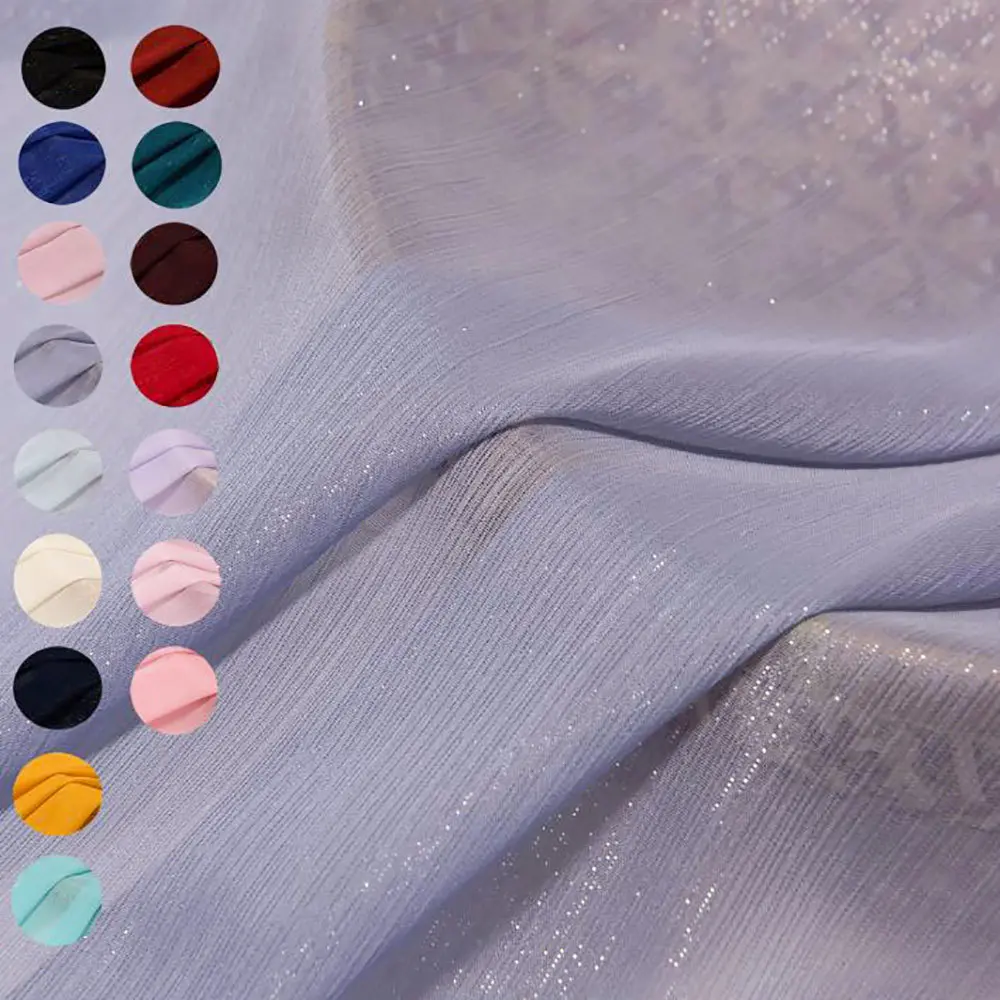 Блестящая легкая шифоновая ткань 90x145 см