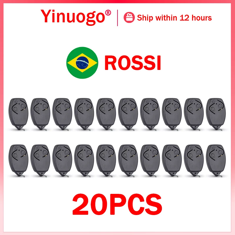 

20PCS For ROSSI RX HCS 1024 Receiver 433MHz Rolling Code ROSSI Gate Remote Control / Garage Door Openers Handheld Transmitter