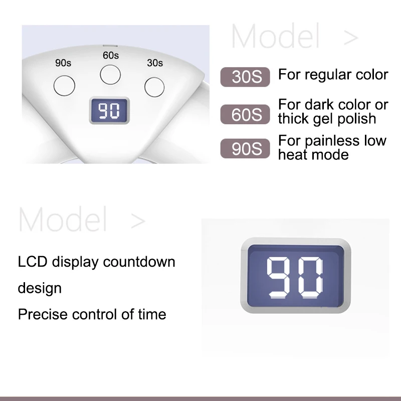 Лампа для сушки ногтей лампа гель-лака анти-черная ручная сушилка с дугой