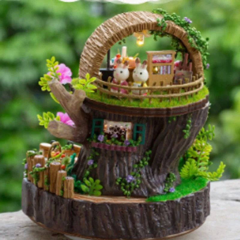 

Diy Hut Desktop Decoration Fantasy Forest Hand-assembled Model Creative Gift For Girlfriend Birthday Children's Gift