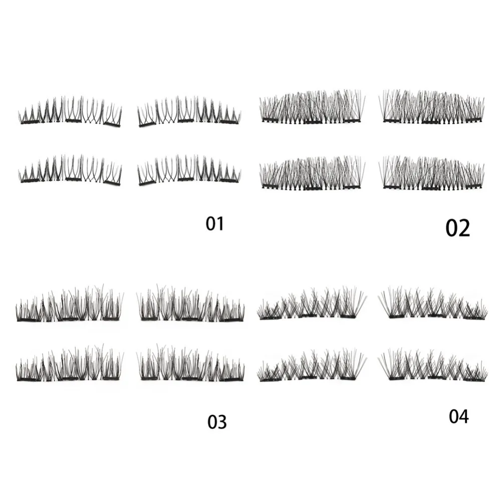 Ресницы Накладные магнитные с 3 магнитами многоразовые натуральные ультратонкие