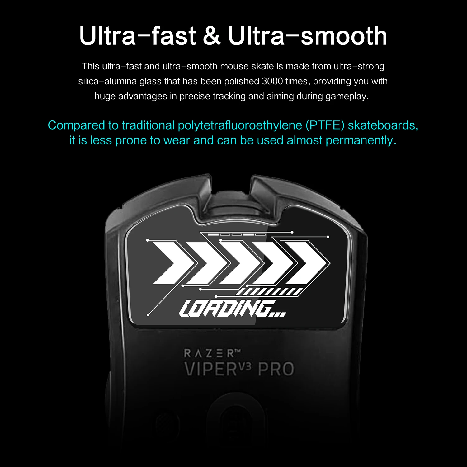 Стеклянные ножки для мыши коньки Razer Viper V3 Pro Беспроводная игровая мышь с