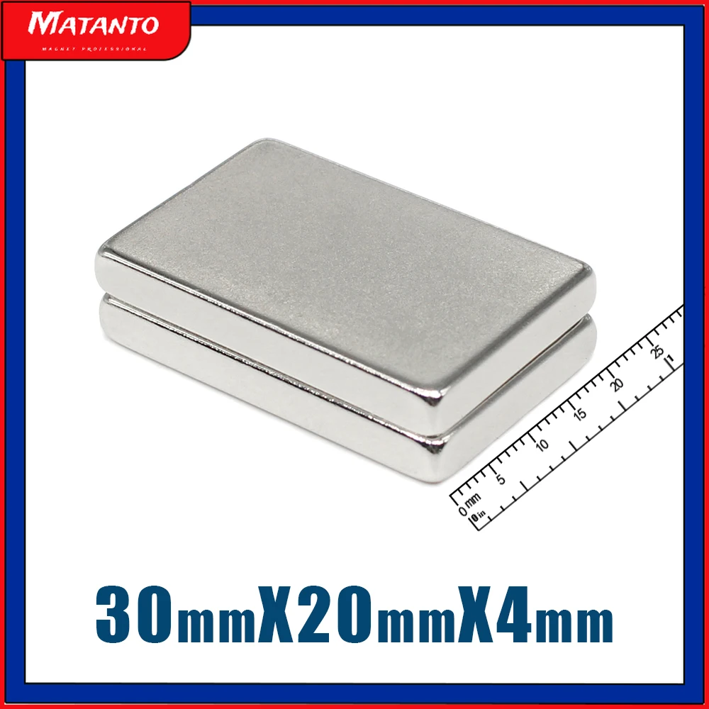 

2/5/10/15/20/30PCS 30x20x4mm Strong Search Magnet Sheet N35 Block Rectangular Permanent Neodymium Magnet 30x20x4 30*20*4 mm