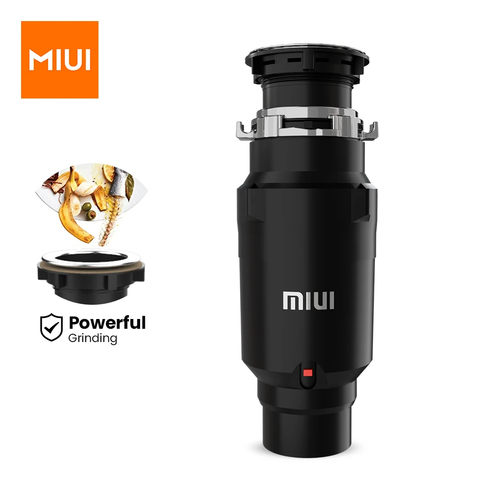 MIUI Continuous Feed Garbage Disposal with Sound Reduction,1/2 HP Food Waste Disposer with Stainless Steel Grinding System