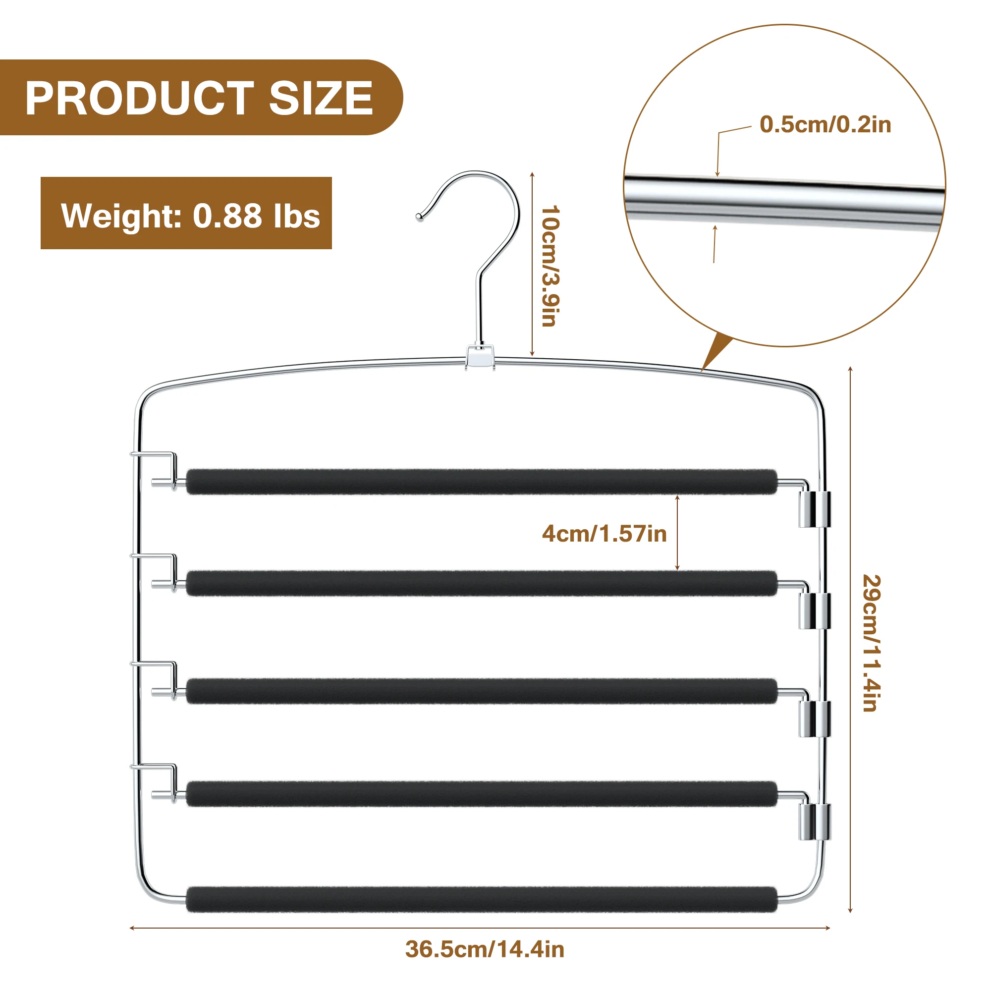 5-слойные многофункциональные вешалки для одежды многослойная компактная