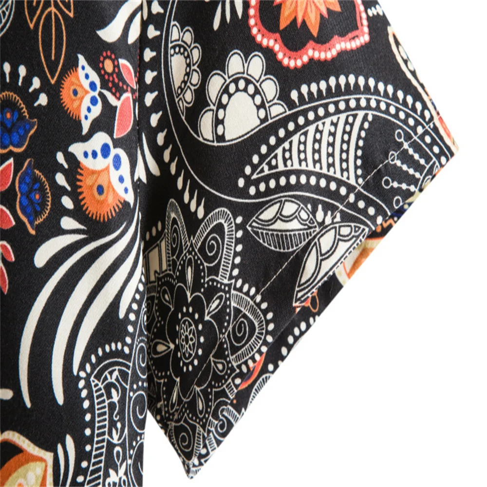 Summer 2022 Men Hawaiian Shirts Harajuku Blouse Fashion Printed Short-sleeved Beach Top Tee Men's Clothing 3XL