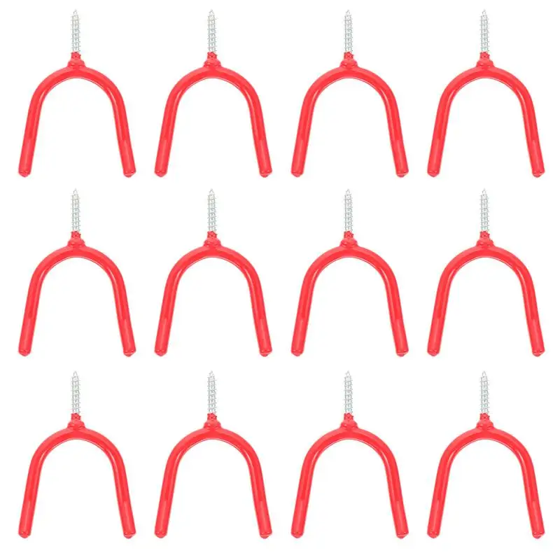 16pcs Rake Screw Hook Heavy Duty Tool Holders Warehouse Heavy Duty Hangers Multi-function Home Garage Supplies Utility Mop Hooks