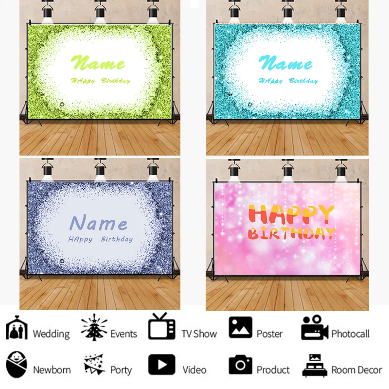 

Children Birthday Custom Words Photography Backdrops Newborn Baby Portrait Party Background Studio Props SH-03