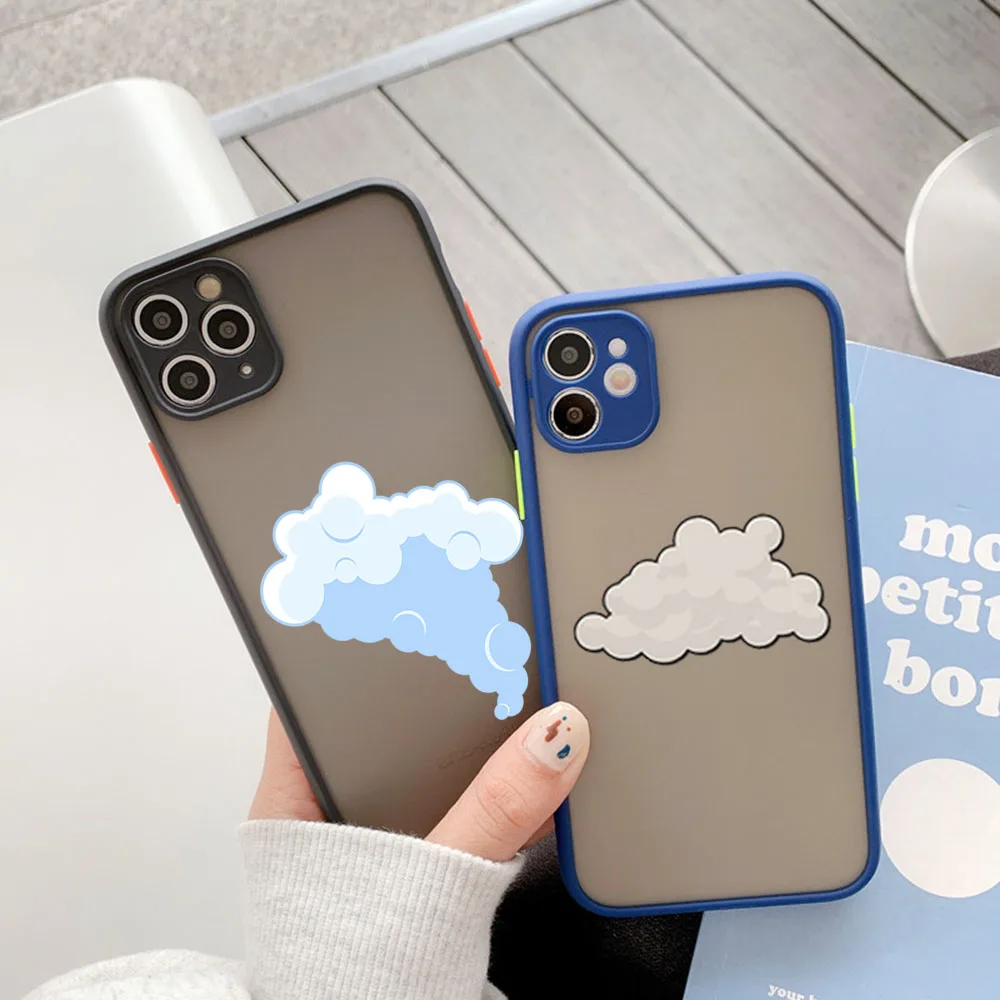 Матовый чехол для телефона iphone 14 15 Pro XS Max 13 8 7 6 Plus 12 11 Mini XR X SE Мультяшные прозрачные