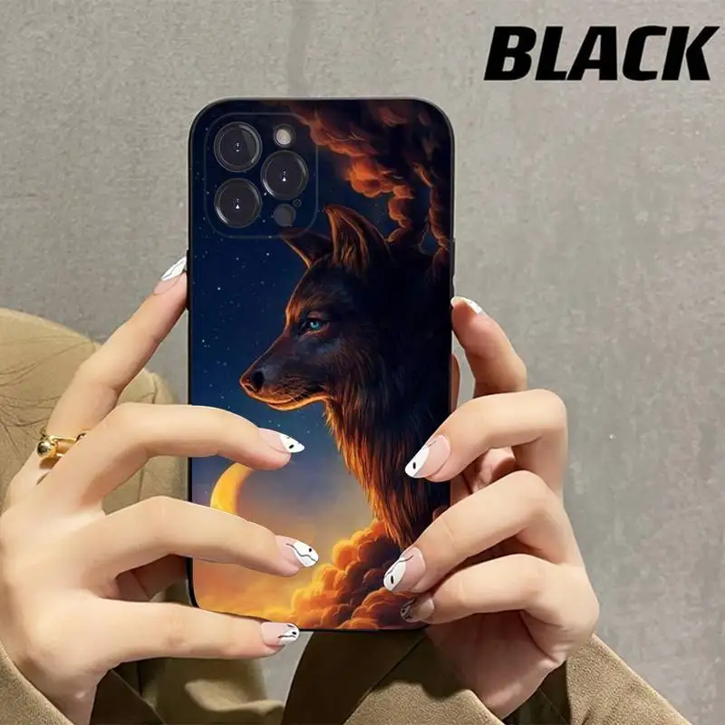 Animal Wolf Phone Case Silicone Soft for iphone 14 13 12 11 Pro Mini XS MAX 8 7 6 Plus X XS XR Cover