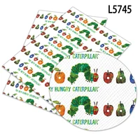 diy decoration crafts a4 2230cm synthetic sheets printed hungry caterpillar faux leather for bow centers bag earring