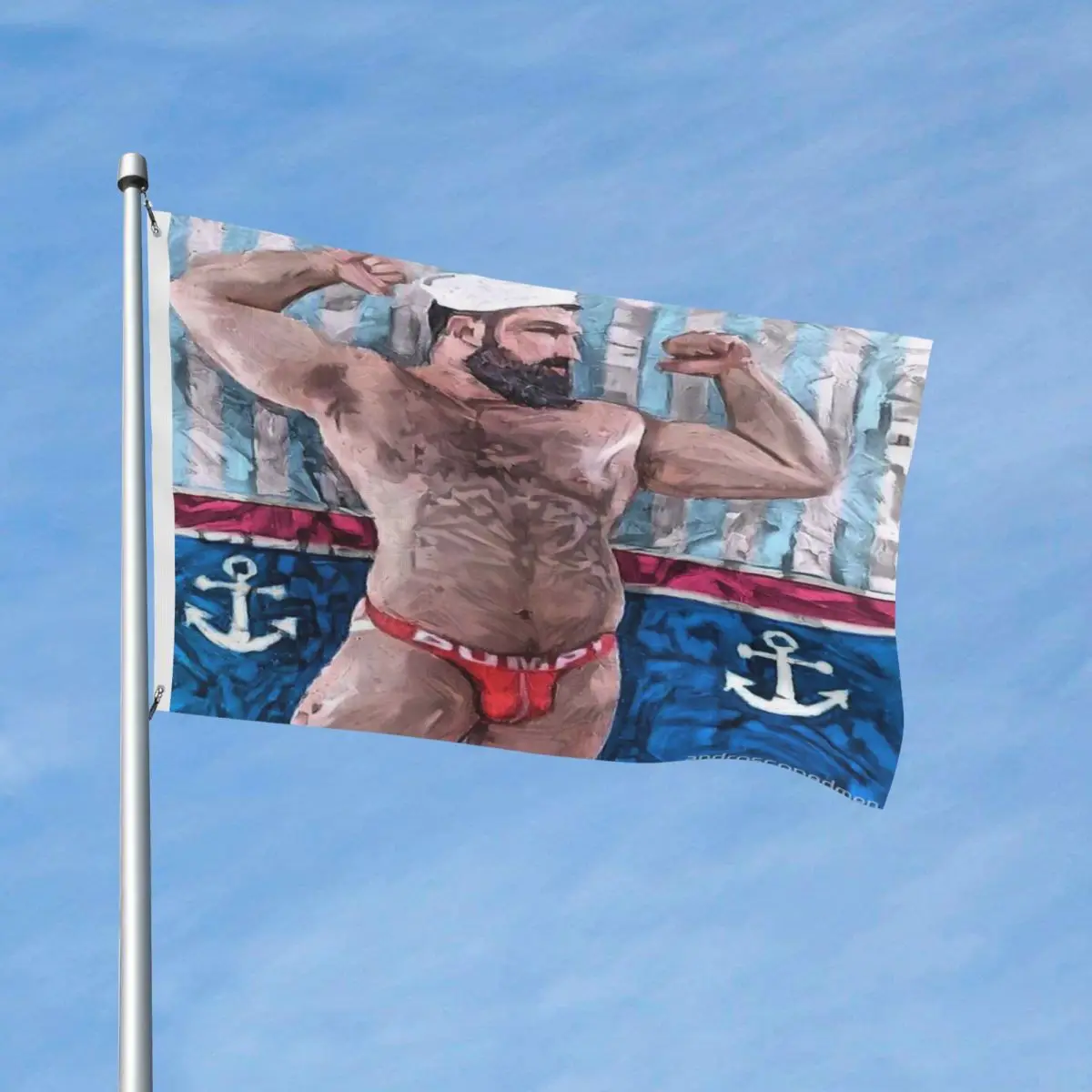 

Pinup Bear Flag Decor Modern Outdoor Lawn Fade Resistant Lightweight