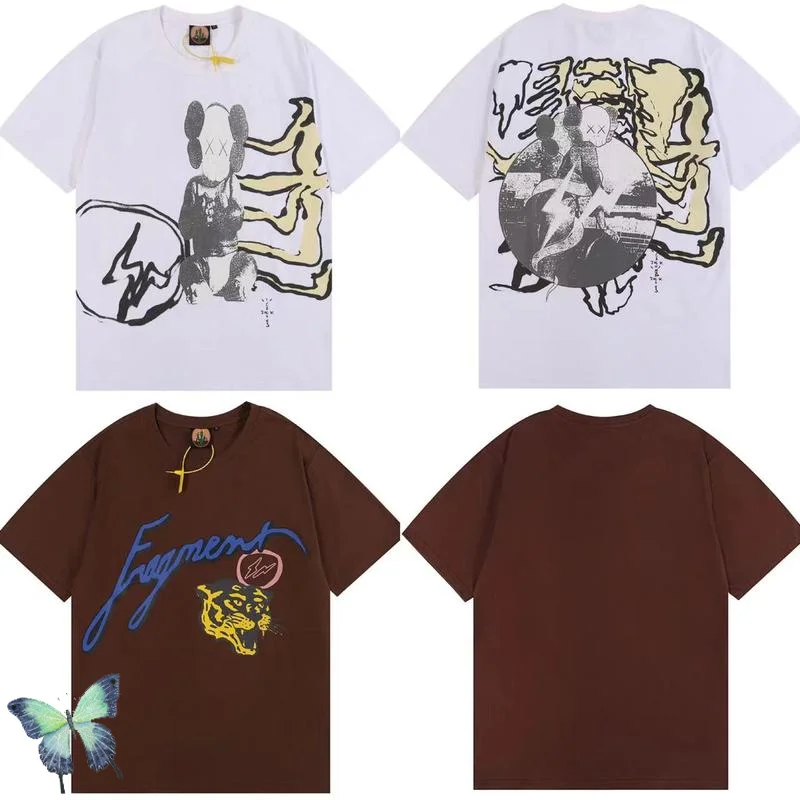 

TRAVIS SCOTT Doodle Comics T-SHIRT Cactus Jack Men Women Asian Size Summer Tops