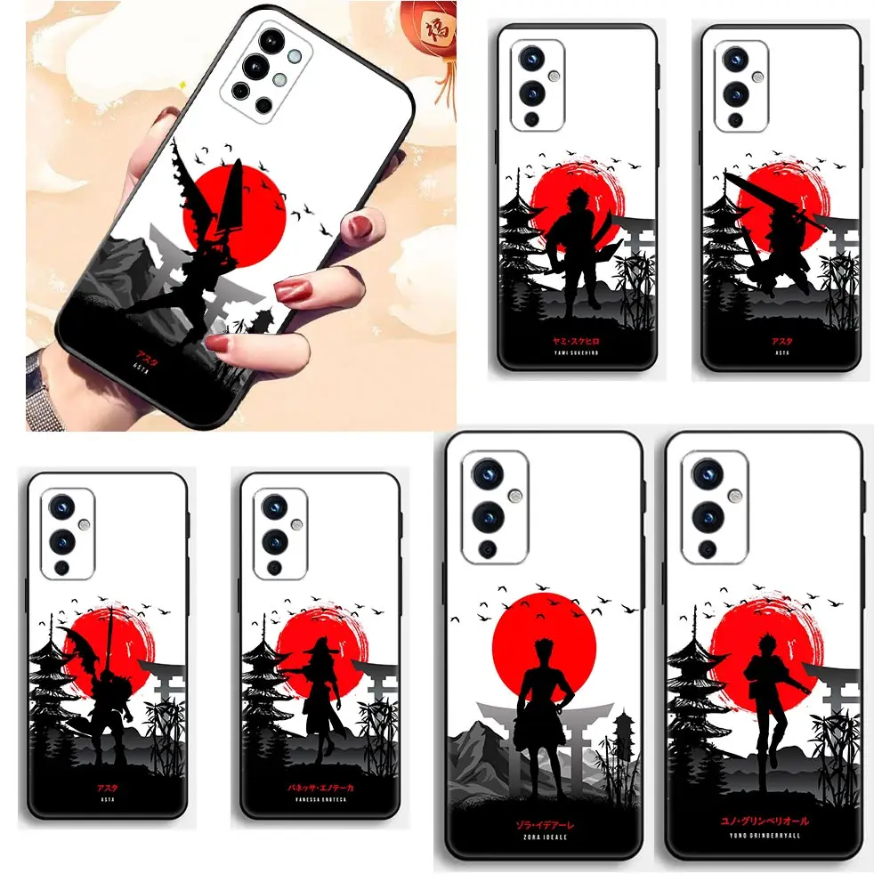 

Manga Anime Black Clover Coques Fundas Phone Case for Oneplus 9 9R Z 7 7T 8 8T 9TR 10 Nord 2 CE N200 N100 N10 Pro 5G Cases Capa