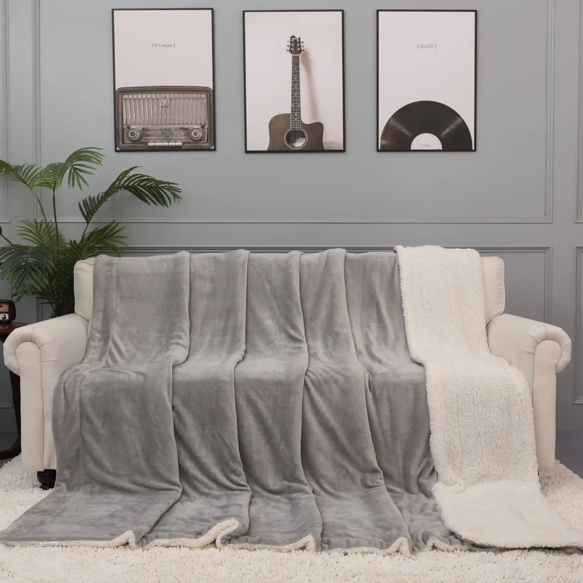 

Fleece Blankets Double Reversible Comforter for Bed Warm Soft Flannel Twin Blanket Blanket For Sofa Bed Cover Fluffy Soft