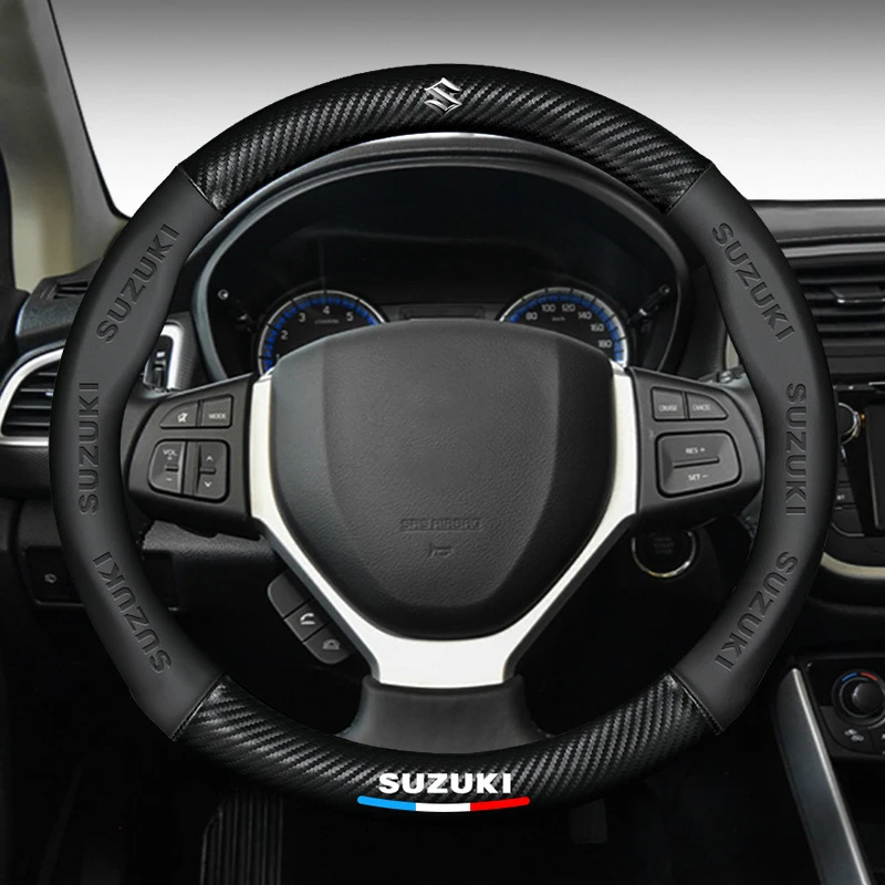 

For Suzuki Alivio Ciaz Baleno Celerio Jimny SX4 S-Cross Grand Vitara Aerio Kizashi Liana 38cm 15" Car Steering Wheel Cover