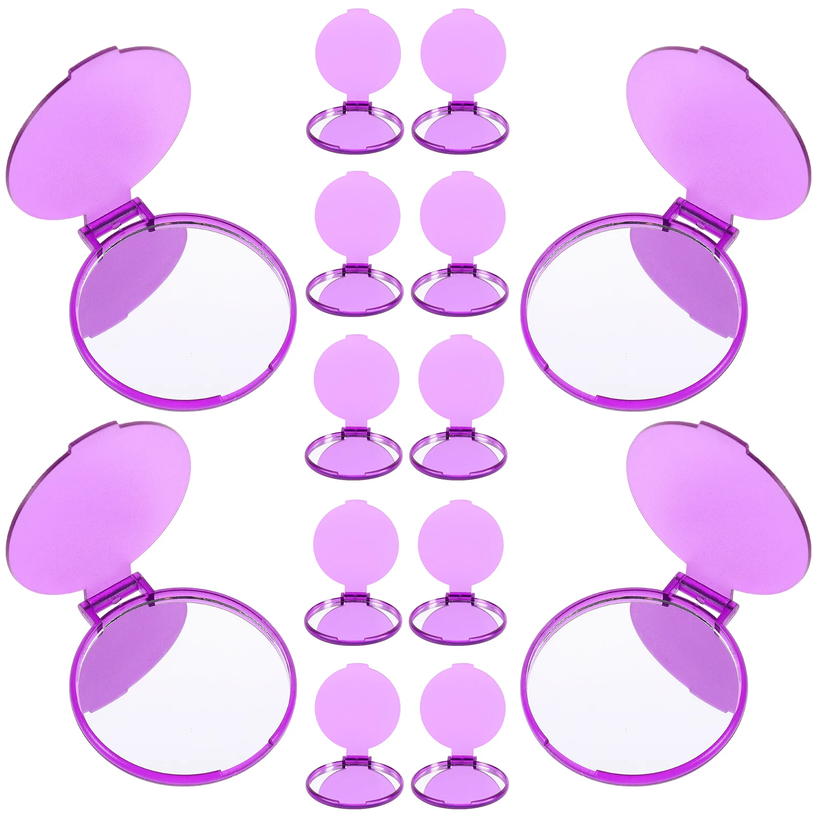 

Mini Folding Mirrors Round Mirrors Simple Makeup Mirrors Pocket Mirrors For Girls Women Purse Makeup Mirror(Random Color)