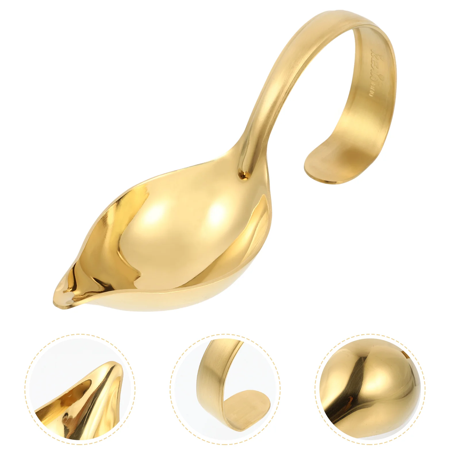 

Spoon Sauce Ladle Gravy Drizzle Spoons Spout Drawing Smallsaucier Culinary Serving Decorating Soup Stainless Platingpouring Mini