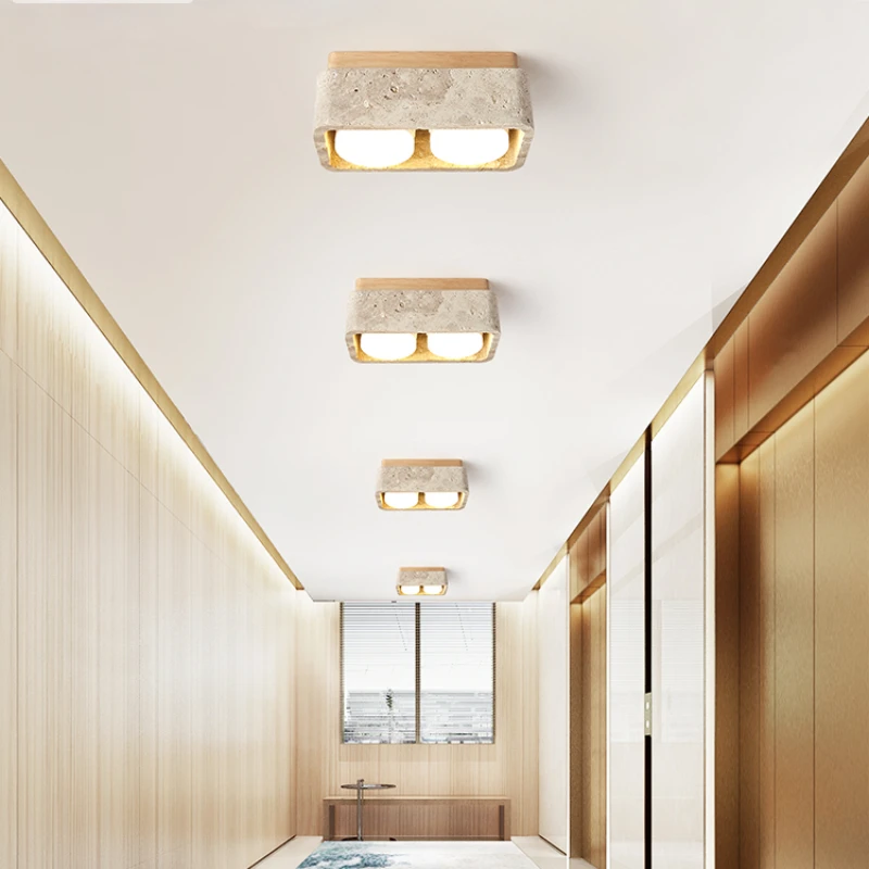 Светодиодные потолочные светильники с желтым пещерным камнем освещение для