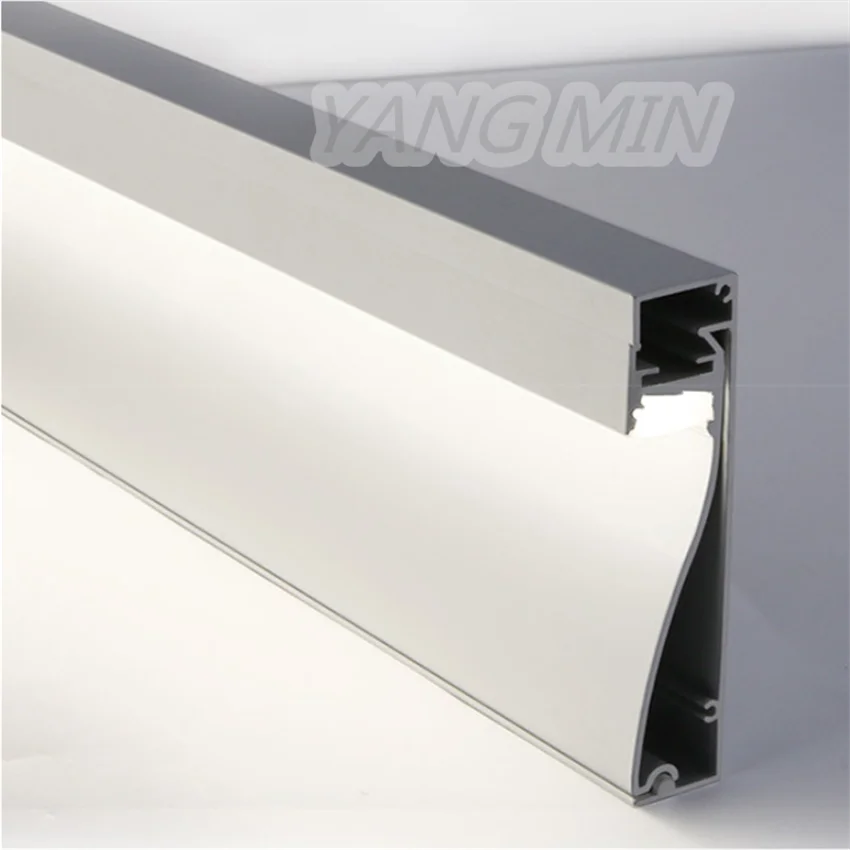 2m/pcs 60*16mm LED Lamp Slot Embedded Aluminum Alloy Luminous Skirting Invisible Lamp With Ground Angle line