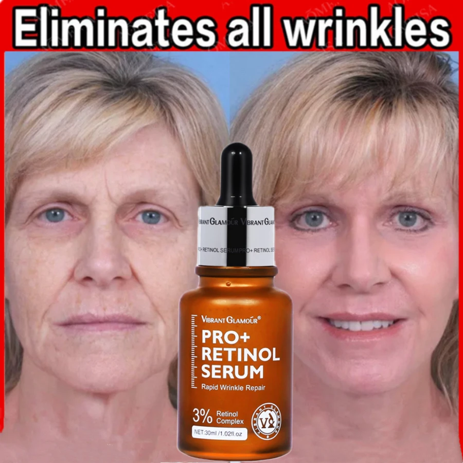 

30ml Retinol Facial Serum Pro+ 3% Complex Anti-aging Anti-wrinkle Fade Fine Lines Face Repair Moisturizing Essence Skin Care