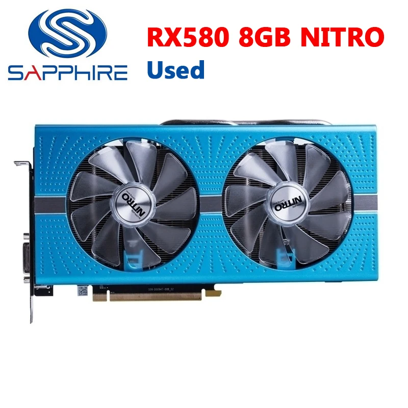 SAPPHIRE RX580 8G Nitro 14nm Video Card 2304SP 256Bit GDDR5 Graphics Cards RX 500 RX 580 8GB Nitro+ DP HDMI DVI 2304 SP