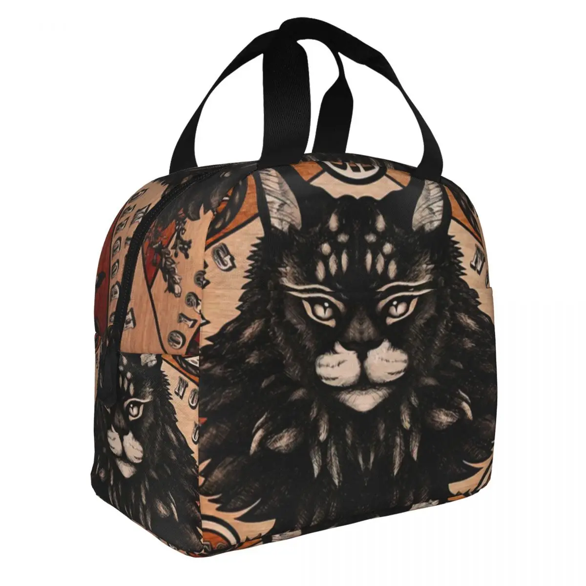 Ouija Board - Maine Coon Edition Lunch Bento Bags Portable Aluminum Foil thickened Thermal Cloth Lunch Bag for Boys and Girls